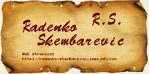 Radenko Škembarević vizit kartica